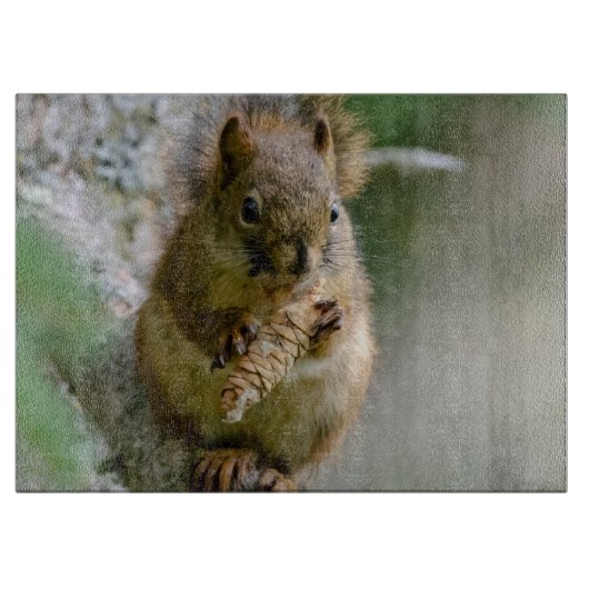 Braunes Eichhörnchen – Waldtiere in Alberta Schneidebrett (Vorderseite)