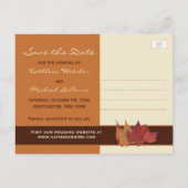 Braunes Elfenbein Rett Datum Postkarte (Rückseite)