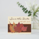 Braunes Elfenbein Rett Datum Postkarte (Stehend Vorderseite)