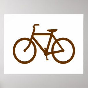 Braunes Fahrrad Poster