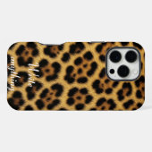 Braunes falsches Tigerfell-Tierdruck-iPhone-Case iPhone Hülle (Rückseite (Horizontal))