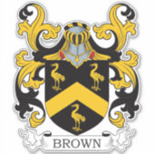 Braunes Familienwappen Aufkleber (Vorderseite)