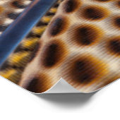 Braunes Fasan-Federkeidoskop Poster (Ecke)