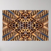 Braunes Fasan-Federkeidoskop Poster (Vorne)