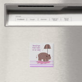 Braunes Flusspferd Magnet (In Situ (Geschirrspüler))