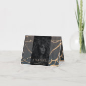 Braunes Foto Marmor moderne Folie Grad Dankeskarte (Vorderseite)