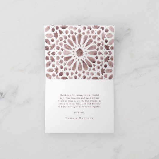 Braunes Foto Wasserfarbenkachel - Danke Karte (Innenseite)