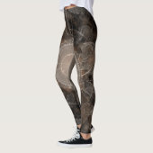 Braunes Fraktal Abstrakt Hintergrund Leggings (Links)