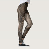 Braunes Fraktal Abstrakt Hintergrund Leggings (Rechts)