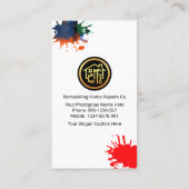 Braunes Gebäude Dachkonstruktion Visitenkarte (Rückseite)