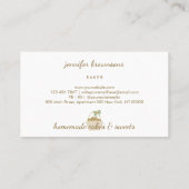 Braunes Gelbbrot Rustikales pikanisches Bäckerei C Visitenkarte (Rückseite)