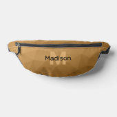 Braunes geometrisches Maschenmuster Monogramm Bauchtasche (Ablage )