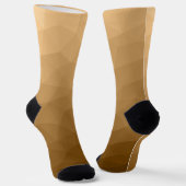 Braunes geometrisches Maschenmuster Monogramm Socken (Gewinkelt)