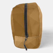 Braunes geometrisches Maschenmuster Monogramm Waschbeutel (Rechts)
