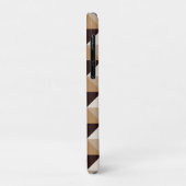 Braunes geometrisches Muster Case-Mate iPhone Hülle (Hinten/Links)