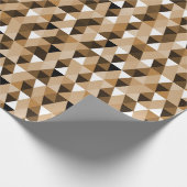 Braunes geometrisches Muster Geschenkpapier (Ecke)