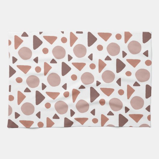 braunes geometrisches Muster Geschirrtuch (Horizontal)