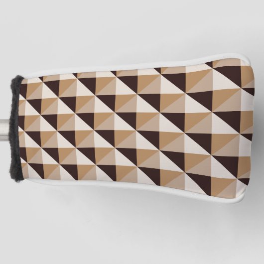 Braunes geometrisches Muster Golf Headcover (Vorderseite)