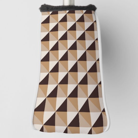Braunes geometrisches Muster Golf Headcover (Rotieren 90)
