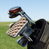 Braunes geometrisches Muster Golf Headcover (In Situ)