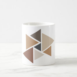 Braunes geometrisches Muster weiß Kaffeetasse