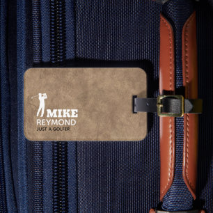 Braunes Gepäckanhänger für Golfer