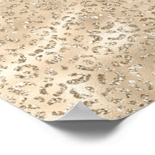 Braunes Gepard-Leopardenfell-Druckmuster-Tier Poster