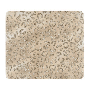 Braunes Gepard-Leopardenfell-Druckmuster Tier Schneidebrett
