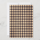 Braunes Gingham Derby-Party Einladung (Rückseite)