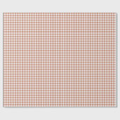 Braunes Gingham-Karomuster Geschenkpapier (Flach)
