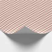 Braunes Gingham-Karomuster Geschenkpapier (Ecke)