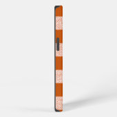 Braunes Gingham-Karomuster iPhone Hülle (Rechte Seite)