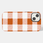 Braunes Gingham-Karomuster iPhone Hülle (Rückseite (Horizontal))