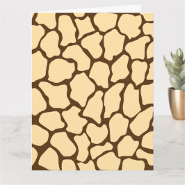 Braunes Giraffenmuster – Minimaler Tierdruck Karte