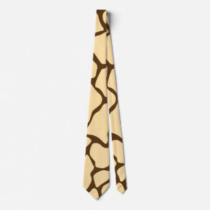 Braunes Giraffenmuster – Minimaler Tierdruck Krawatte