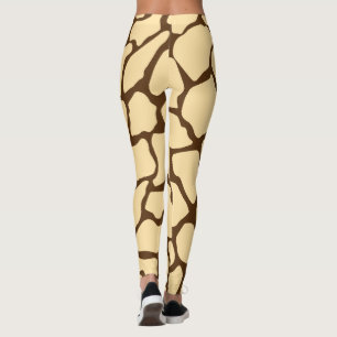 Braunes Giraffenmuster – Minimaler Tierdruck Leggings