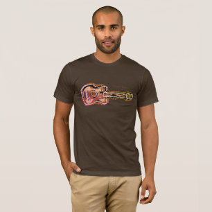 braunes Gitarrenbild T-Shirt