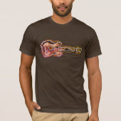 braunes Gitarrenbild T-Shirt (Vorderseite)