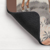 braunes glückliches Pferd Mousepad (Ecke)