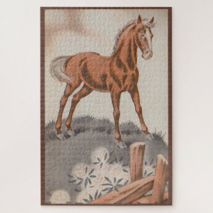 braunes glückliches Pferd Puzzle