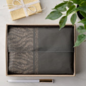 Braunes Gold Zebra Glanz Glam Monogramm Anfangsbuc Seidenpapier (Geschenk)