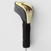 Braunes Gorilla-Design Golf Headcover (angewinkelt)
