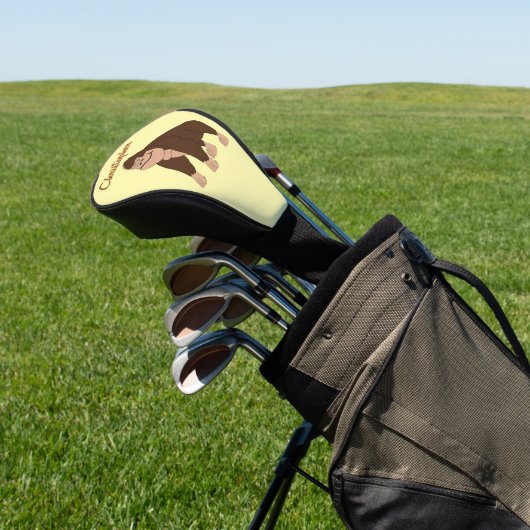 Braunes Gorilla-Design Golf Headcover (In SItu)