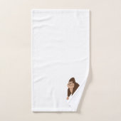 Braunes Gorilla-Design Monogramm Badhandtuch Set (Handtuch)