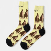 Braunes Gorilla-Design personalisiert Socken (Linkes Detail)