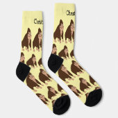 Braunes Gorilla-Design personalisiert Socken (Rechts)