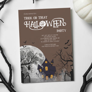Braunes Halloween-Kostüm für Kinder zum Trick or T Einladung