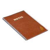 braunes, helles Leder Notizblock (Rechte Seite)