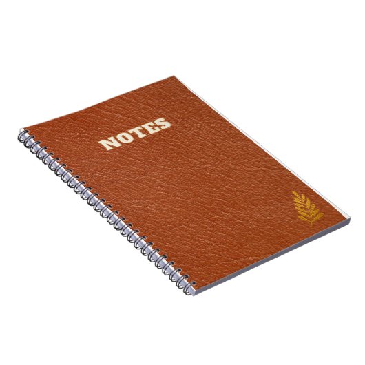 braunes, helles Leder Notizblock (Rechte Seite)