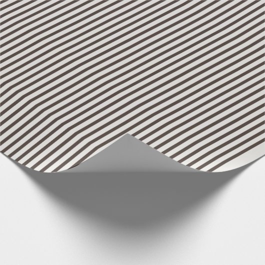 Braunes/hellgraues Streifenpapier Geschenkpapier (Ecke)